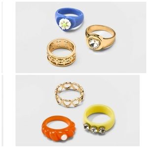 🎯nwt wild fable mixed ring set bundle